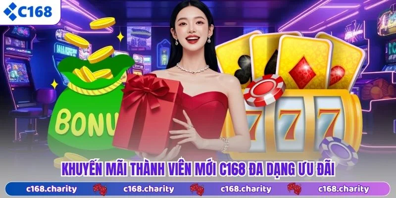 Khuyến mãi thành viên mới C168 đa dạng ưu đãi