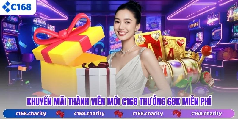 Khuyến mãi thành viên mới C168 thưởng 68k miễn phí